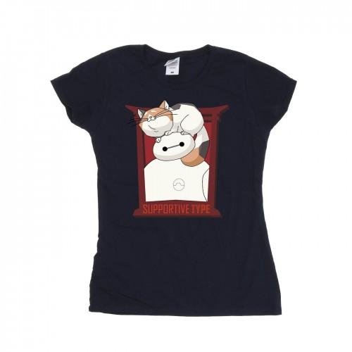 

Disney Womens/Ladies Big Hero 6 Baymax Frame Support Cotton T-Shirt білий