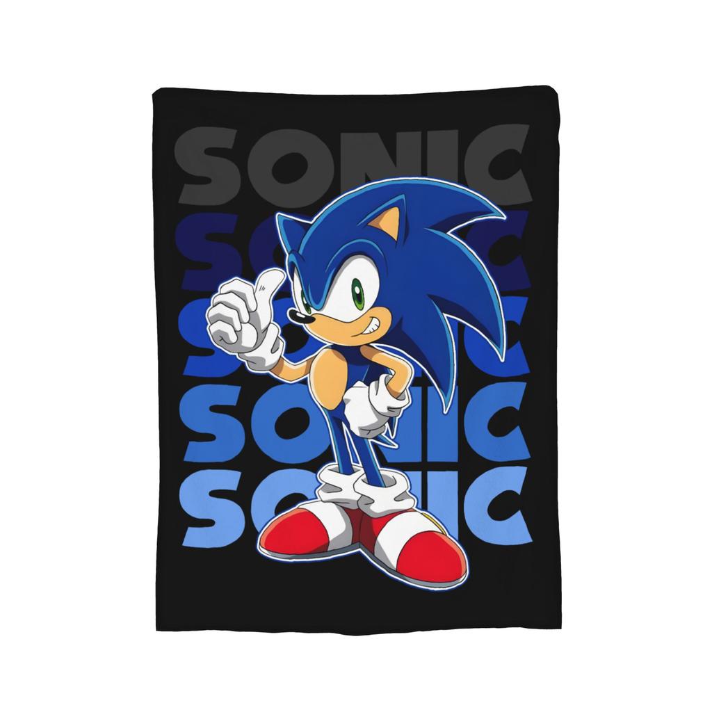 Shadow The Hedgehog Blankets Fleece Print   Multifunction Lightweight Throw Blanket for Sofa Outdoor Bedspreads
