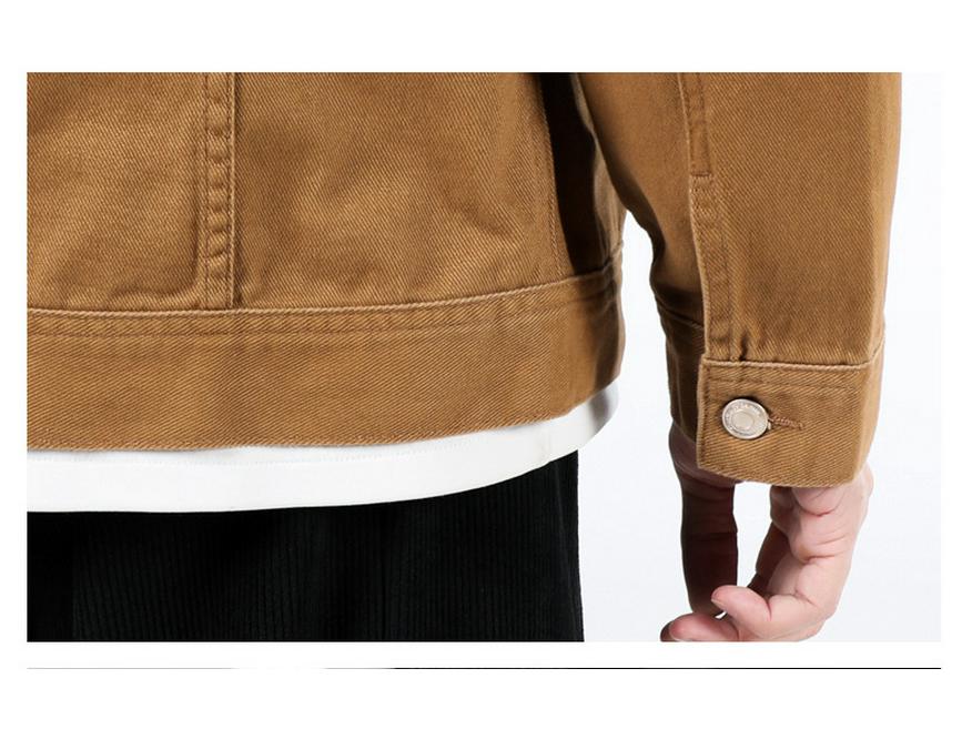 2026 Men's Trendy Loose Denim Jacket - Spring & Autumn Pure Cotton Workwear