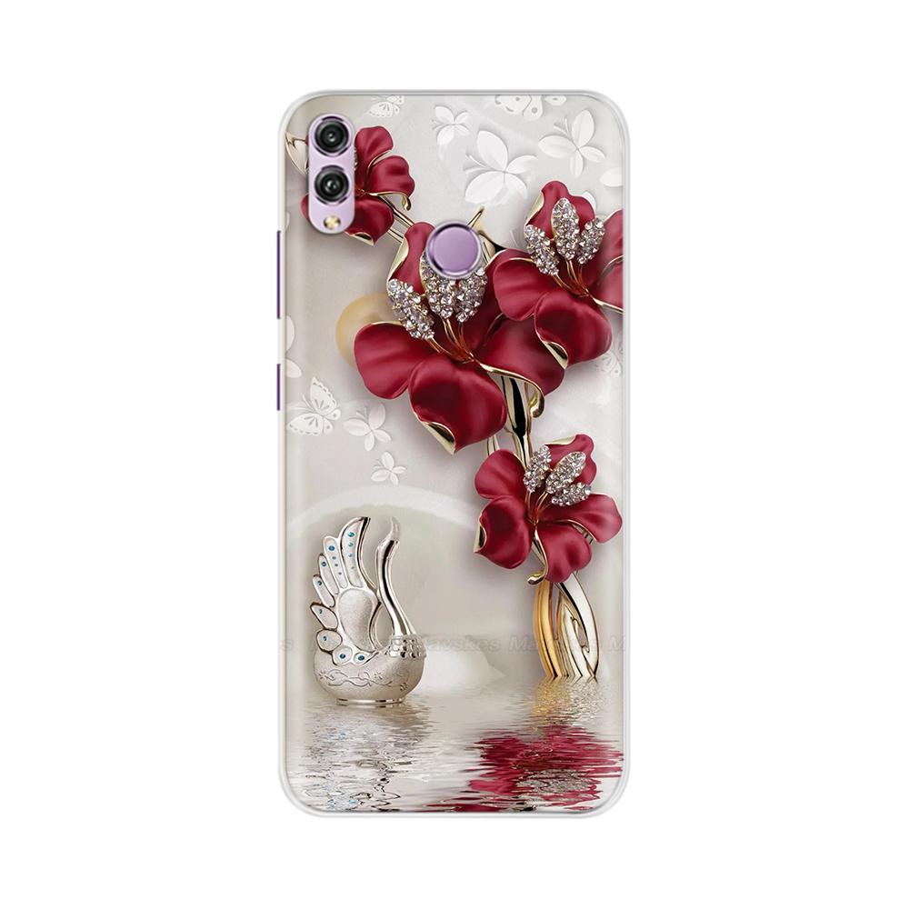 Für Honor 8X Hülle Mode Klare Bunte Weiche Handy-Rückabdeckung Für Huawei Honor 8X Silikon Funda Stoßfänger Schalen für Honor 8X