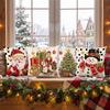 Christmas Throw Pillow Set - New Style Santa Claus, Snowman and Nutcracker Print Cushion Cover for Sofa Pillows