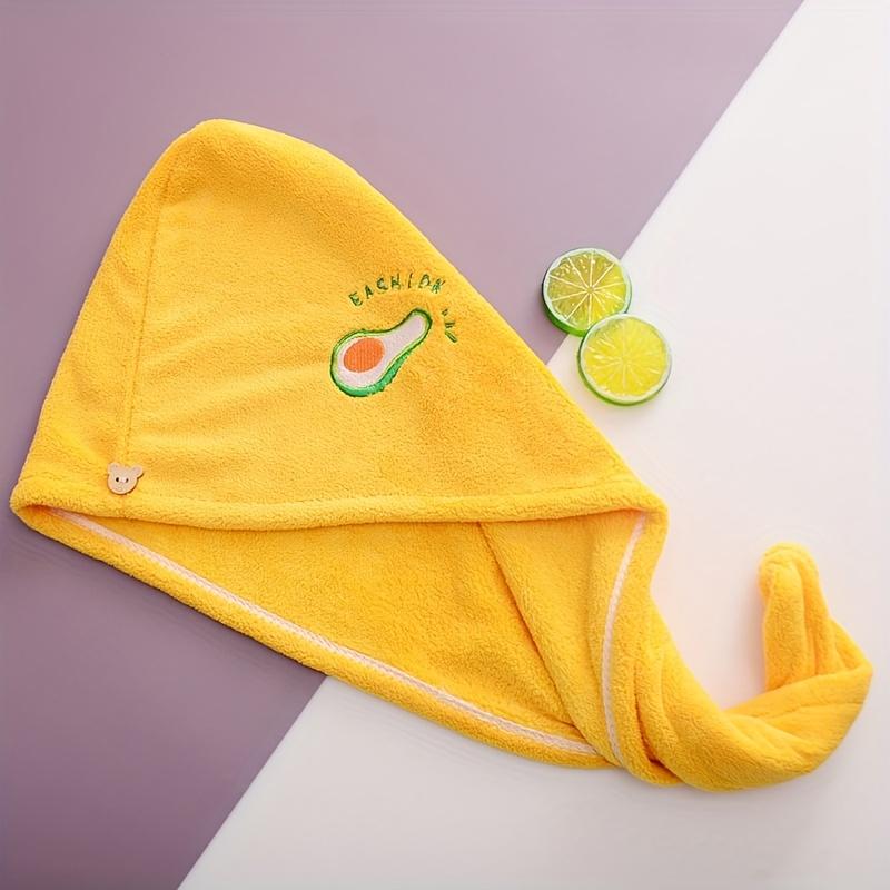 

1PC Dry Hair Hat Embroidery Style Hair Towel Coral Fleece Thickened Women Head Towels Girls Cute Hair Towel Hair Dry Wrap Bonnet