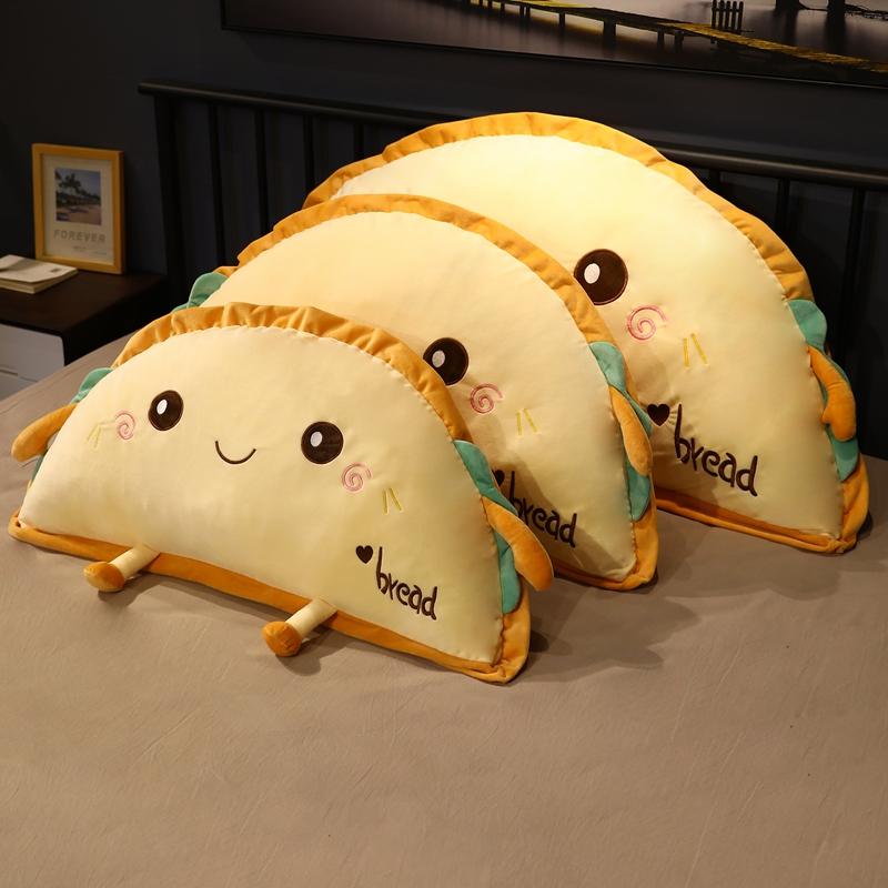Food Semicircle Toast Cake Plush Toy Cute Bread Stuffed Doll Soft Nap Sleep Pillow Sofa Bed Cushion Creative Birthday Gift 95cm
