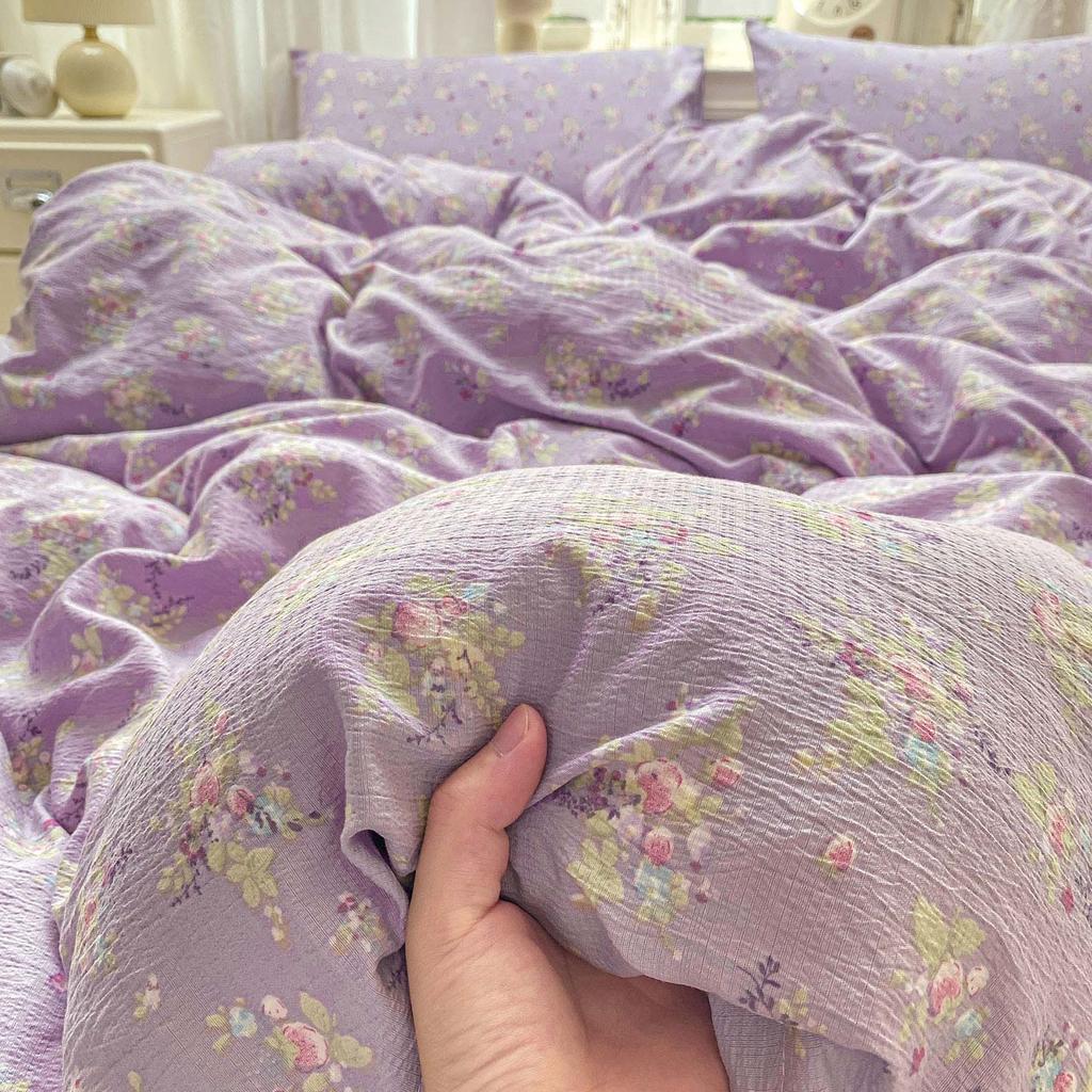 Wrinkled Double-layer Yarn Four-piece Set, Mattress Model, Cream Wind Class A Cloud Feeling Super Soft Kapok Kit