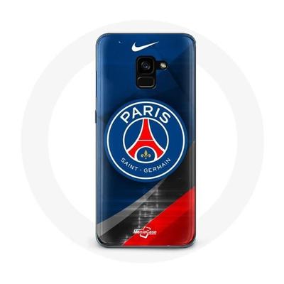 Hülle - PSG Paris Saint Germain - Galaxy A8 Plus - Flexibel - Schutz - Blaues Logo