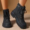 Fashion British Style Yellow Platform Boots for Women Zipper Up Ankle Boots Woman Ankle Boots Woman Punk Round Toe Lace Up Botas Lady