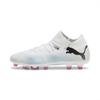 PUMA Future 7 Match Soccer 2024 Pink Size cm Cleats, HG/AG, 107718, Spring/Summer Colors White, Black/Poison (01), 27.0