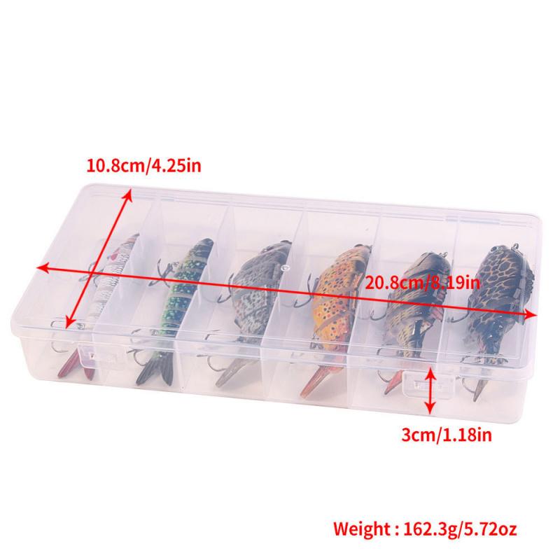 6Boxed Lure Set5PCSMulti-section Fish-shaped Bionic Bait, Soft Bait and Hard Bait, Suitable for Both Freshwater and Saltwater, P