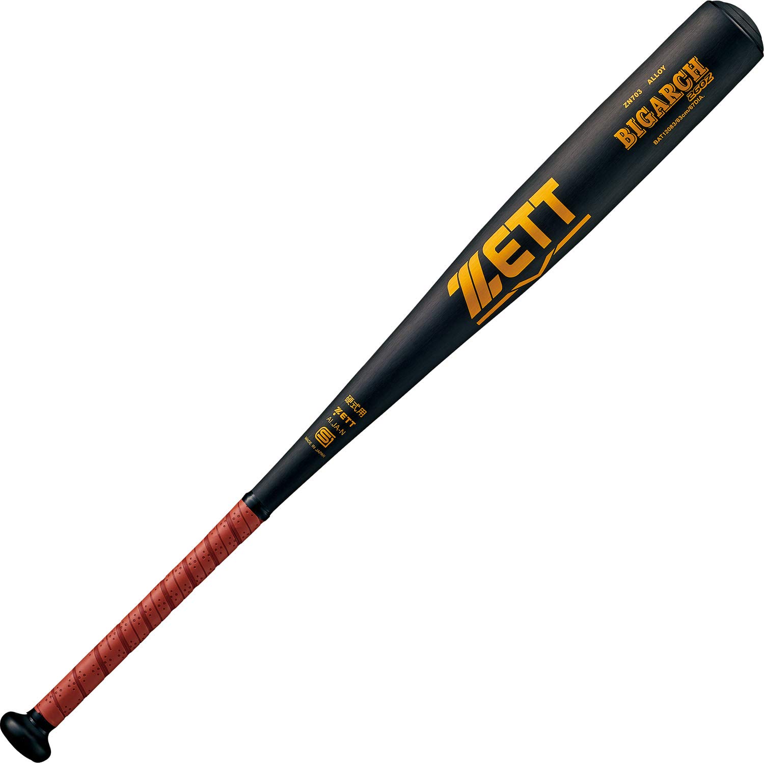 

ZETT Big Arch 260Z Hard Baseball 900g Average Black Made in BAT12083 Bat, Extra-Super Duralumin, 83cm, Weight, (1900), Japan, чёрный