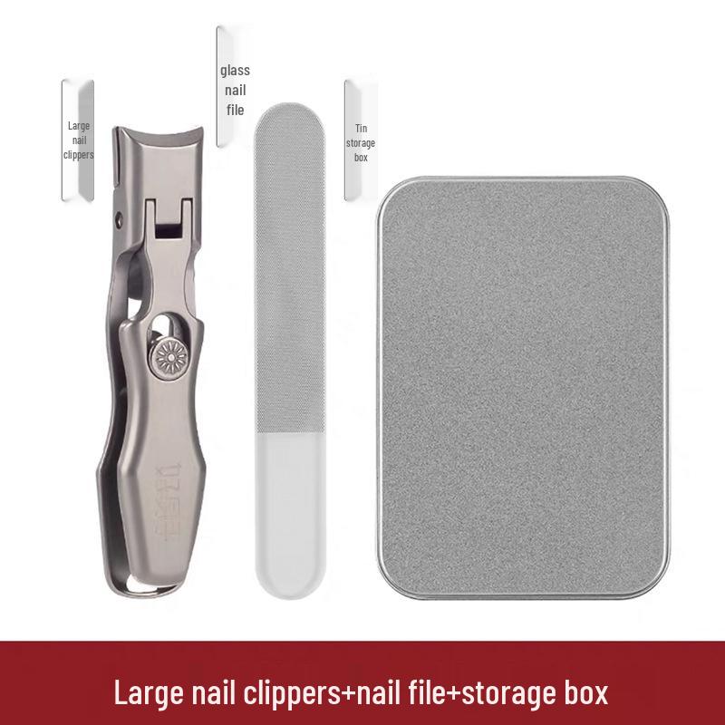 German Stainless Steel Slant-Mouth Nail Clippers & Scissors Set