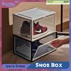 Thickened Transparent Shoe Box Plastic Drawer Stackable Dustproof Cabinets with Magnetic Side Open for Sneakers Closet Organizer
