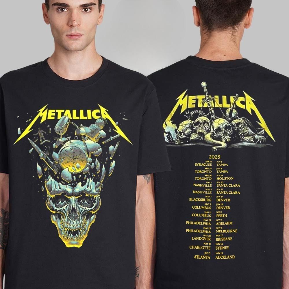 Metallica M72 Tampa 2025 Pop Up Shop Tee In Tampa Florida At Raymond James Stadium On June 6 and 8 2025 Two Sided T-Shirt