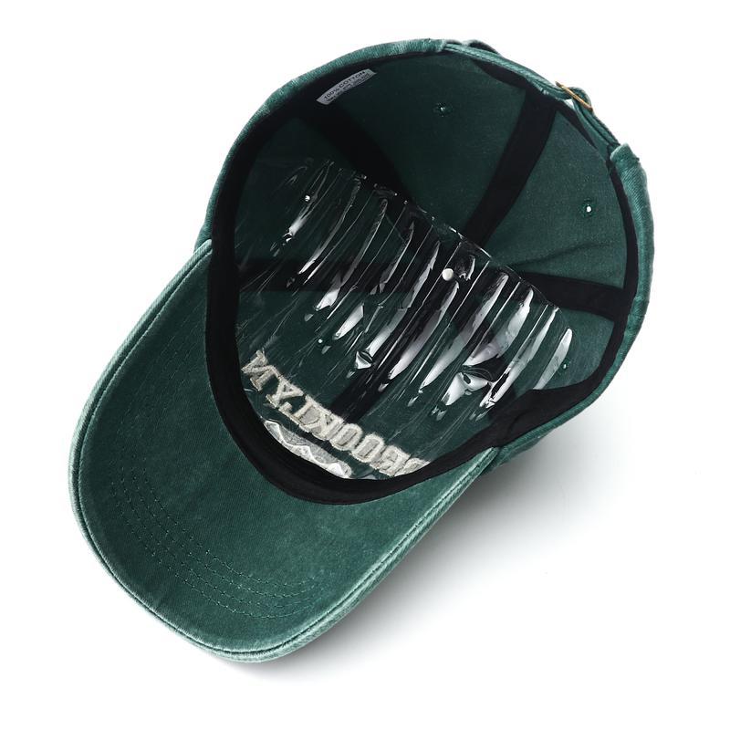 2023 Hochwertiger Snapback-Hut mit Brooklyn-Stickerei für Männer, Vintage, schwarz-grün gewaschene Baseball-Caps für Frauen, Gorras Hombre