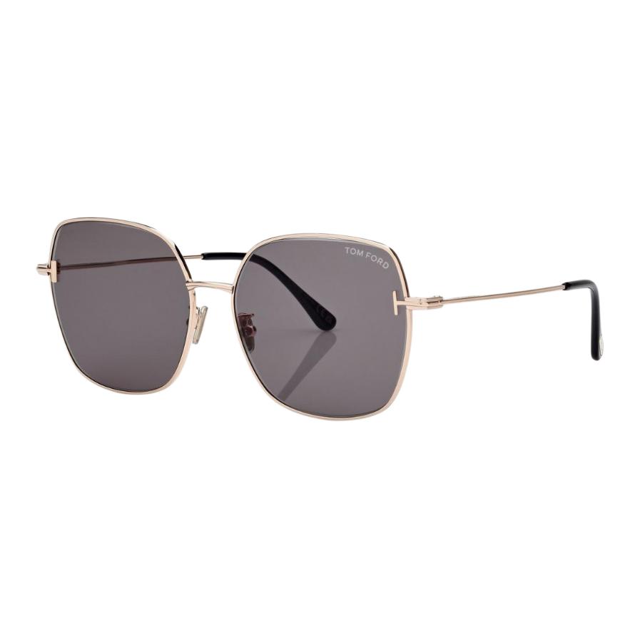 

Tf T Logo Metal Square Sunglasses Women sunglasses Gold FT1250-K Shopping Bag-Eyeglass Case+Box+Shopping Bag