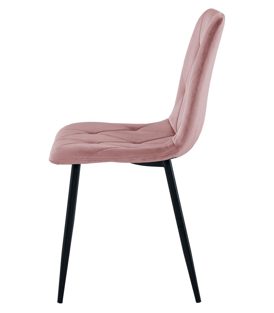 LIBRA Chair - Pink Velvet / Black Legs X 1
