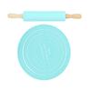 Rolling Pin Pastry Baking Mat Large Silicone Rolling Pin Kneading Pad Baking Tool for Kitchen