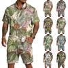 Heren Casual Geprint Topje en Short met Trekkoord Set Lichtgewicht Ademend Set voor de Zomer