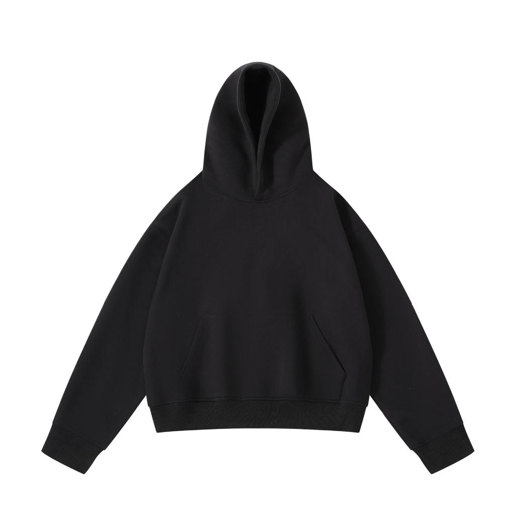 RUIIENRS x ROPUCHA Jaro Podzim Zkrácená Mikina Boxy Střih Čistý Styl Unisex FW228