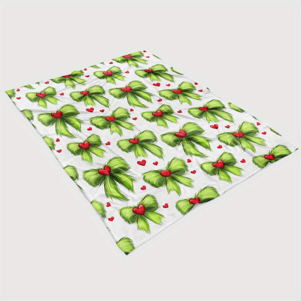 cozy christmas print flannel blanket soft warm versatile for couch bed car office camping gift throw