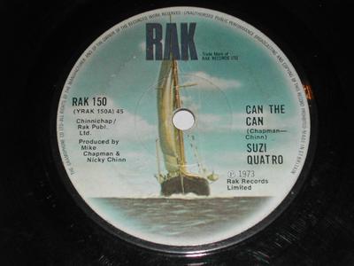 Disque 7 pouces SUZI QUATRO - Can The Can RAK150 RAK 1973 Royaume-Uni Rock Occasion