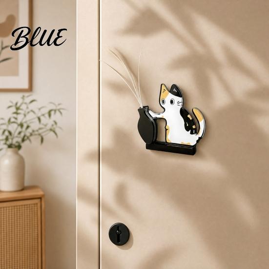 3D Fridge Magnet Vase Locker Holder Magnet Refrigerator Cat Whiskers Furs Keepsake Pet Memorial Decoration for Home Kitchen Magnetic