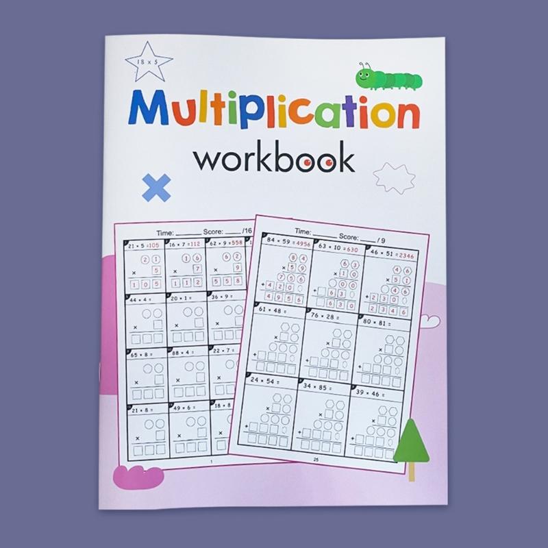 Grund- und Mittelschule Mathe Arbeitsbuch Freundliche Materialien Multiplikation Division Übungen Praktisches Mathe Übungsbuch