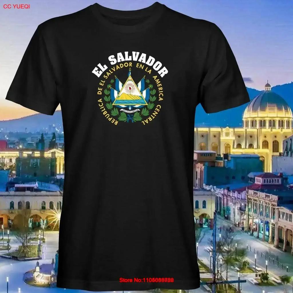 T Shirts El Salvador Coat Of Arms Escudo Bandera Playeras Unisex Vintage Fashion Designer Clothes Soft Vintage