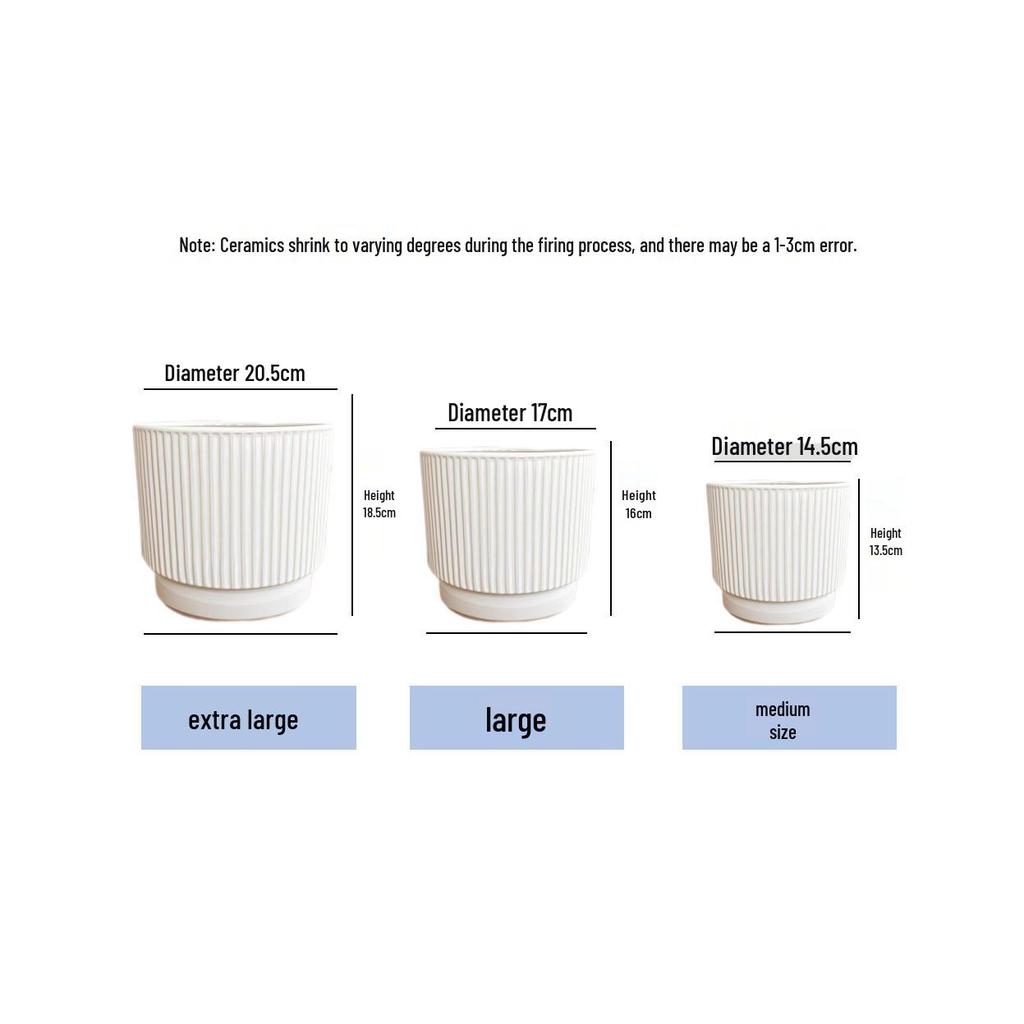 Extra Large Nordic Minimalist Ceramic Flower Pot for Home and Balcony