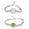 Metal Pendant Bracelets DIY Sublimation Blank Rhinestones Bracelet for Friends