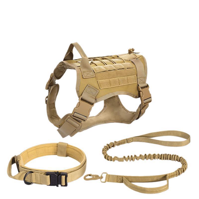 Outdoor tactical dog clothes, dog leash, dog vest, dog collar set, explosion-proof impact design