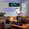 36*11.5*2.3cm Large RGB Digital Wall Clock TEMP Humidity Date Week Count-up Countdown 12/24H Bluetooth Time Synchronization LED Clock