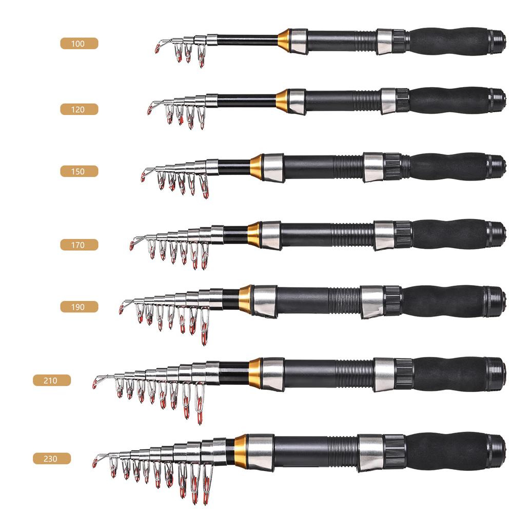 Ultra Short Mini Ice Fishing Rod Telescopic 1M-2.3M Telescopic Pocket Travel Pole for Lure Fish in Saltwater Freshwater Winter 260319