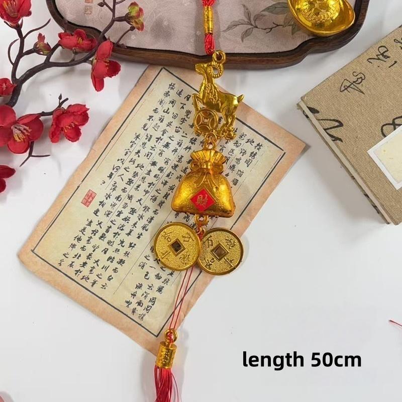 1Pcs 2027 Chinese Goat Year Decor Red Tassel Cute Lucky Hanging Ornament for Spring Festival Housewarming Gift