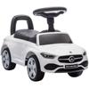 Auto Giocattolo Ufficiale Mercedes-Benz, Camminatore Scivolante Piede su Pavimento con Clacson, Suoni del Motore e Vano Portaoggetti Sotto il Sedile, Bianco