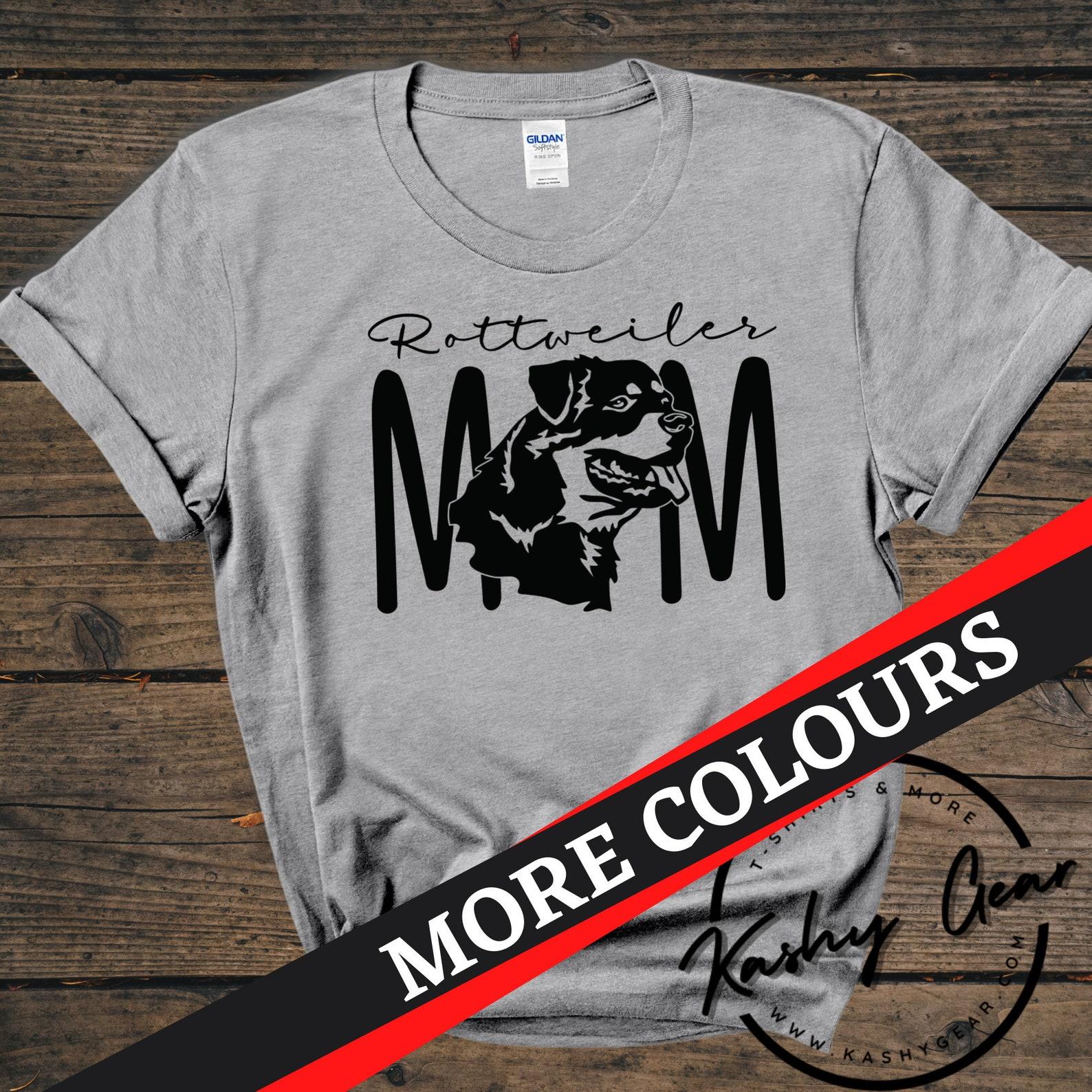 Rottweiler Mom Shirt | Rottie Dog TShirt | German Metzgerhund Dog Mama | Custom Personalized Tee | Gift For Dog Lovers T Shirt L