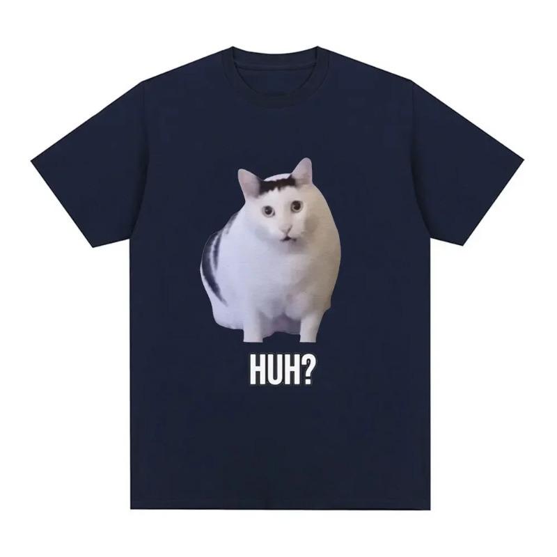 Gatto dice "Eh?" Maglietta Meme Divertente Uomo Donna 100% Cotone Traspirante Manica Corta Oversize T-Shirt Moda Harajuku Tee Shirt