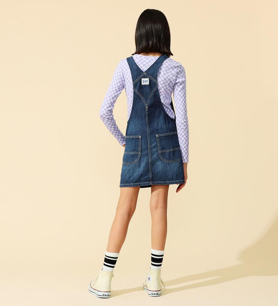 Lee Overalls Denim Overall Skirt LK6152 Girls 100 [80-160cm] D.USED