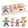 Montessori Bear Dress-Up Puzzle Jigsaw Toy Logical Reasoning Exercise Toy Kids Party Favors Toy