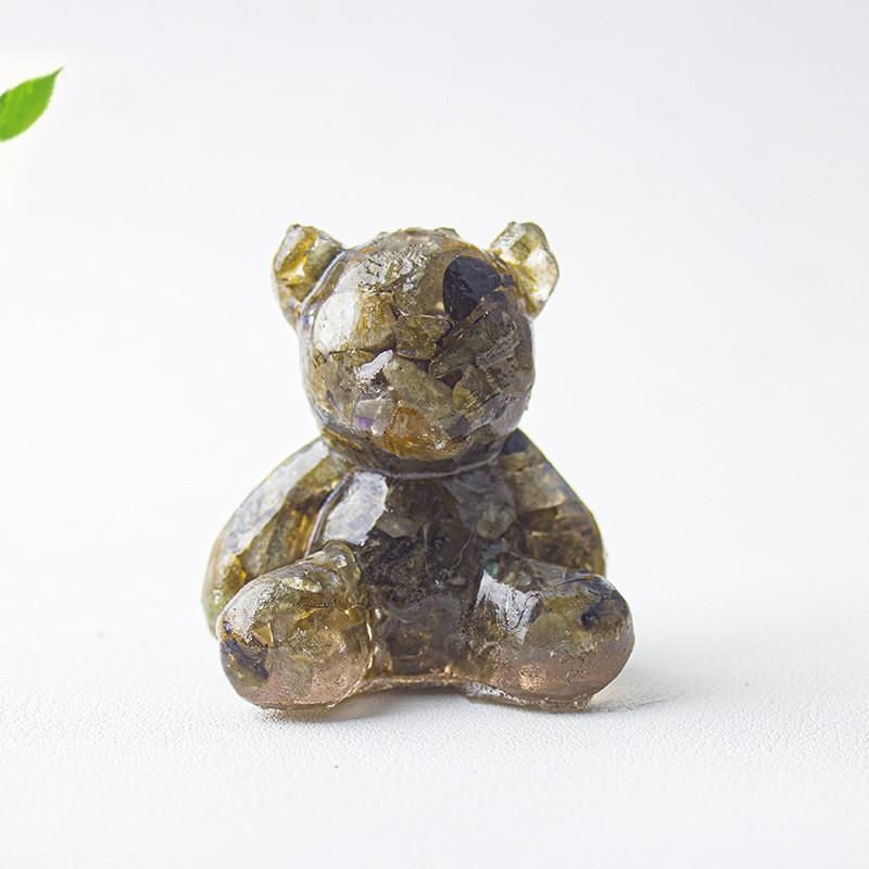 Crystal Resin Art Miniature Bear Desk Decor For Office And Home Gift Ideas