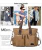 Britische Stil Leinwand Umhängetasche - Unisex Große Kapazität Crossbody Reißverschlusstasche für Kurze Reisen