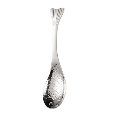 Cuchara con forma de pez de acero inoxidable 304 para arroz, sopa, café, adultos, utensilios de cocina para el hogar L