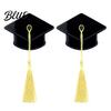 Tassel Hair Clip 1/2Pcs Mini Graduation Hat Hairpin with Small Cap Sturdy Claw Party Photo Accessory Half-up Hairstyle