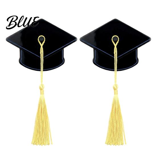 Tassel Hair Clip 1/2Pcs Mini Graduation Hat Hairpin with Small Cap Sturdy Claw Party Photo Accessory Half-up Hairstyle
