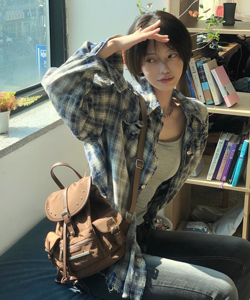 Raiment Stud Cover Point Mini Backpack_Brown