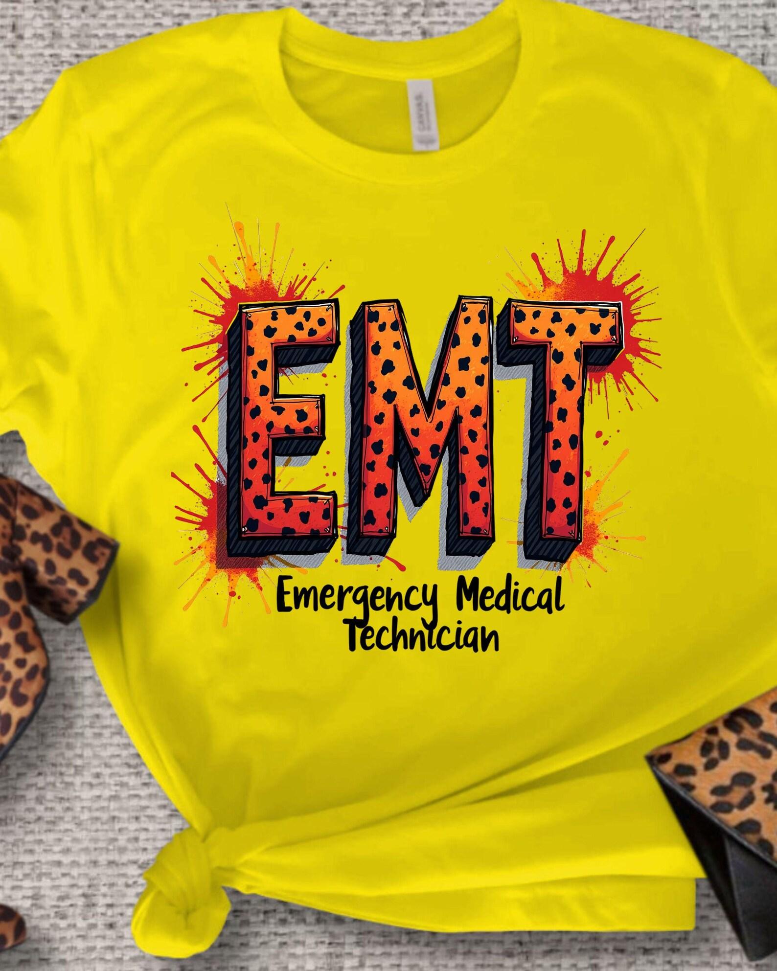 EMT Emergency Medical Technician Graphic T-Shirt | Ambulance Crew Medical Tee, 9 colors 3XL