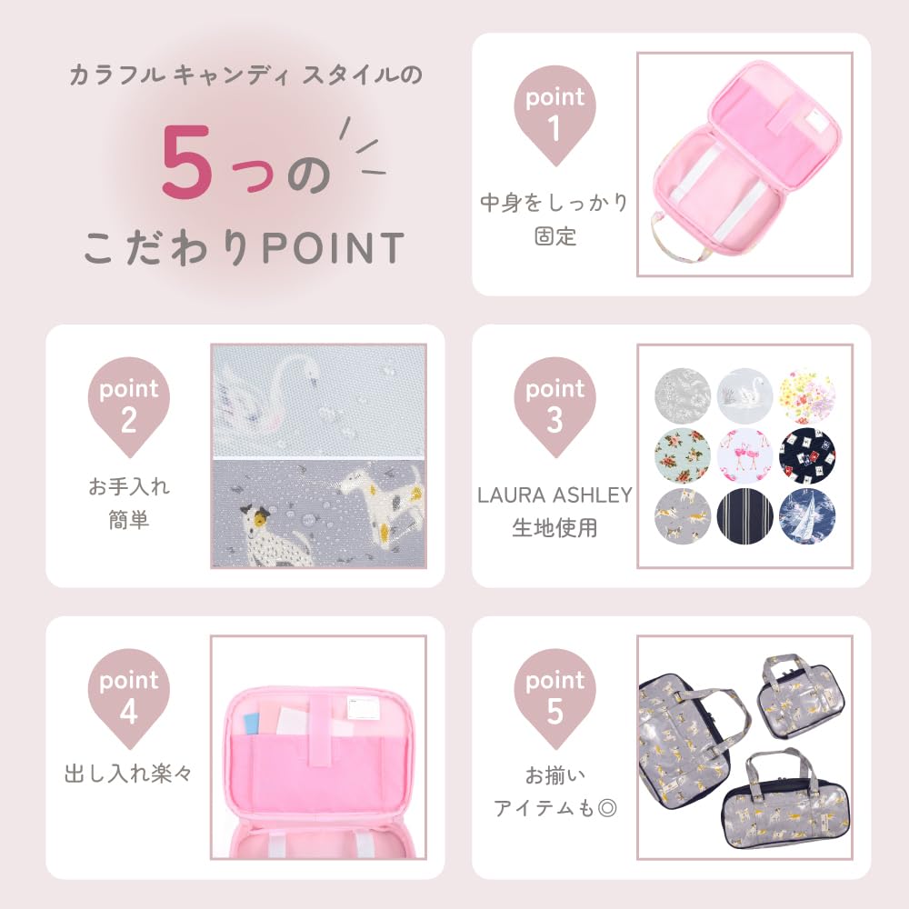 LAURA CANDY STYLE Sewing Bag by Garden for Elementary School Perfect for Sewing Supplies and Home Economics Includes a 1 Thread Ripper for Cutting and