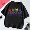 Warriors Cats Camisetas Cat Lover Tee Shoujo Girl Style Trendy Kawaii Cotton Popular Shirt Casual Summer Y2k Clothes Tops