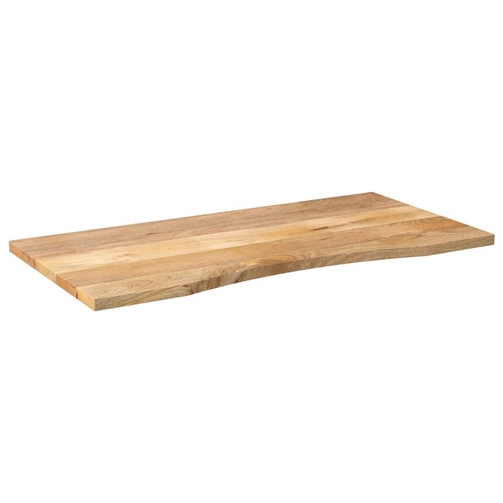 Vidaxl Schreibtischplatte, mit Ausschnitt, 110x50x2,5 cm, Rohes Mangoholz