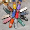 Fashion Women's Wide Fit (Sizes 35-45) Leather Sneakers Flat Elastic Slip-On Loafers – Comfortable Casual Shoes for Moms Women's Shoes