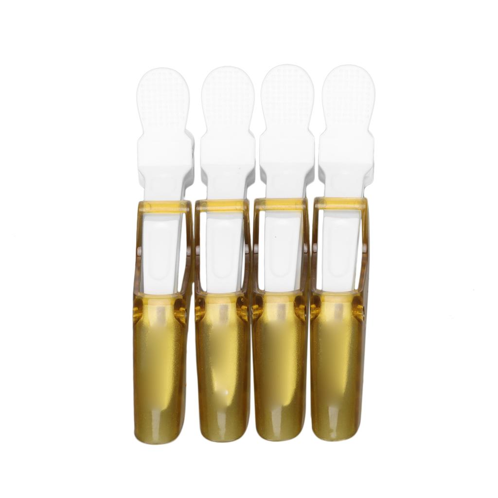 4Pcs Barber Shop Hair Clips Distinguishing Clip Make Up Positioning Clip Hairdressing Supplies(White Yellow )